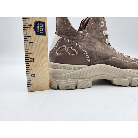 Beau Today Suede Leather Round Toe Lace-Free High Top Retro Flat Size 8 - Picture 9 of 12